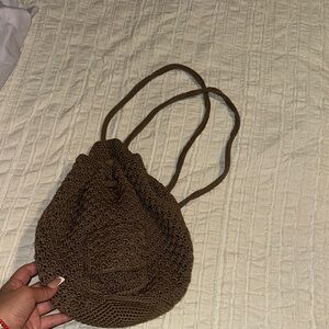 The Sak Brown Crochet Backpack